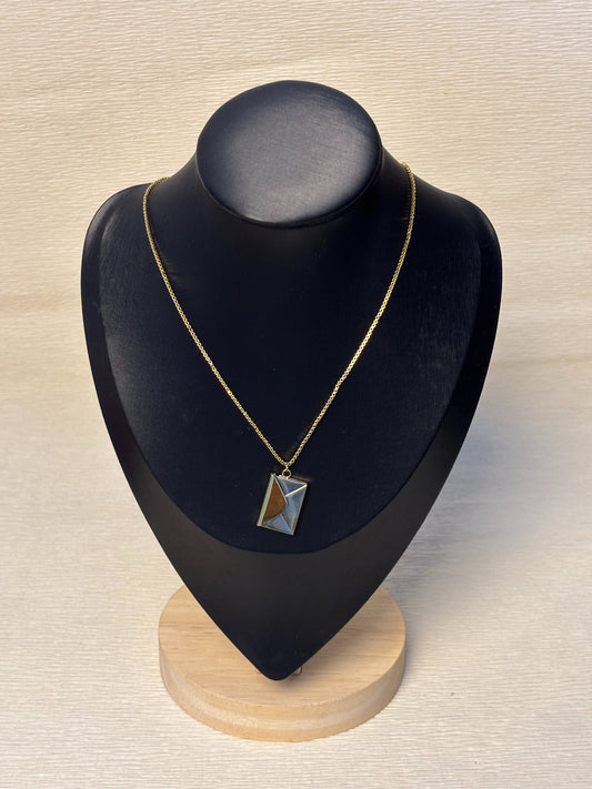 Envelope-shaped  necklace