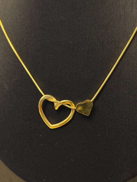 stainless trendy heart necklace